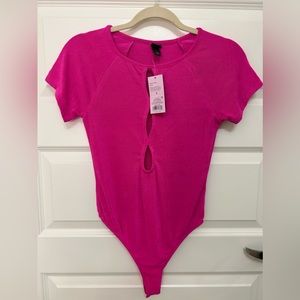 Hot pink bodysuit